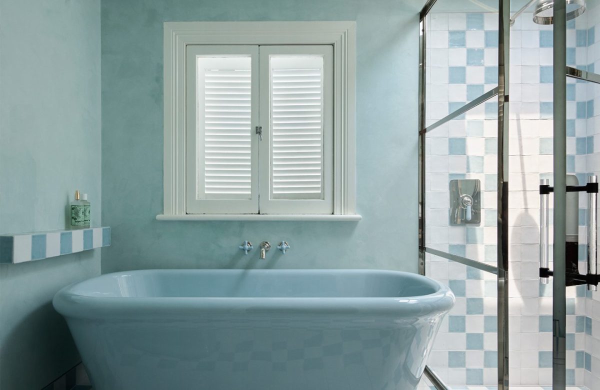 Blauw-Rode Badkamer